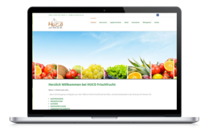 Huco Frischfrucht, Website, Flyer, design