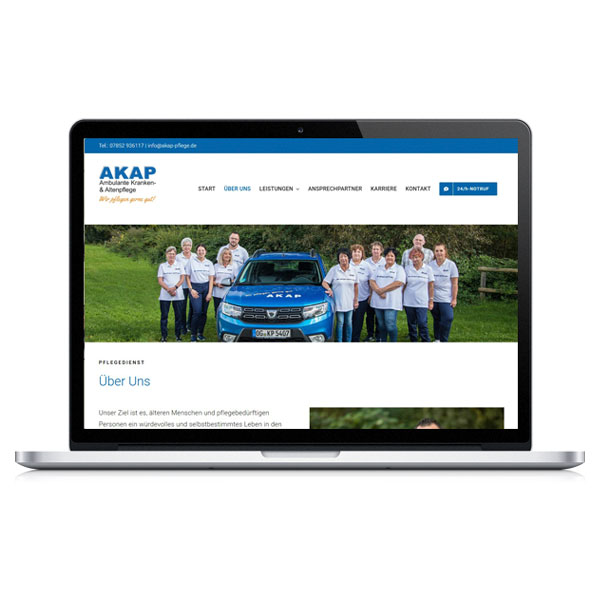 AKAP, Amulante Kranken- und Altenpflege, Willstätt, Kahl Media Design, Webdesign