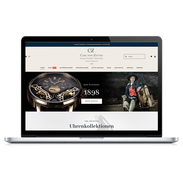 Carl von Zeyten, CVZ, Black Forest Watches, Kahl Media Design, Webdesign, Webshop, E-Commerce