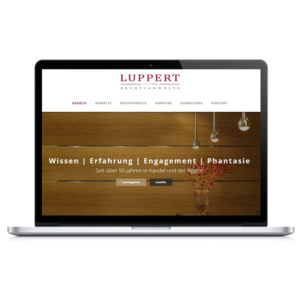 Luppert, Rechtsanwälte, Kandel, Kahl Media Design, Webdesign, Fotografie